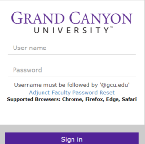 GCU Student portal