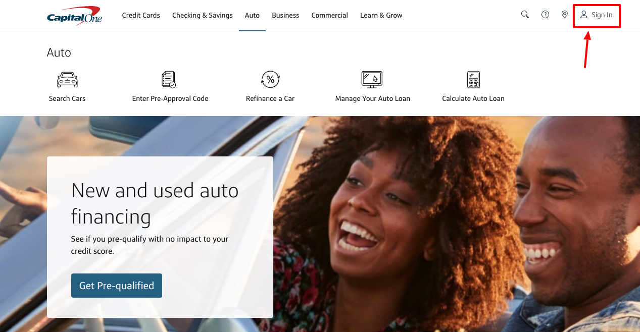 capital one auto loan login